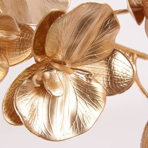 IB5002 <span class=keywords><strong>Orchidea</strong></span> Dendorobiyam 6 rami placcato in oro Phalaenopsis <span class=keywords><strong>orchidea</strong></span> artificiale <span class=keywords><strong>orchidea</strong></span> fiore - Product Image 4