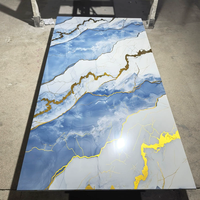 Panneau mural décoratif sur mesure, motif personnalisé, panneau UV, feuille de marbre PVC 1220*2440 pour la rénovation complète d'hôtel