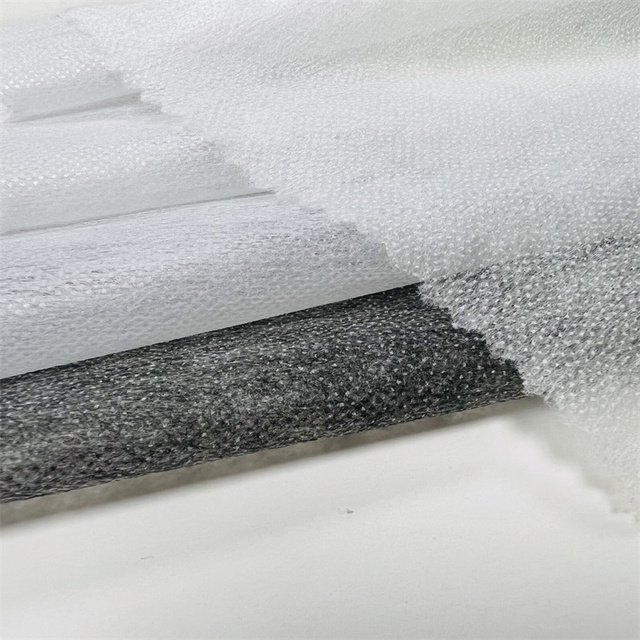 China Manufacturer Fusible 100% Polyester Non Woven Fusible Interlining Fabric