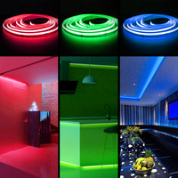 Bandes lumineuses LED COB RGB intelligentes DC12V/24V, 576 LED, flexibles, pour créer une ambiance, pour meuble TV, décoration de la maison