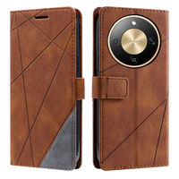 Étui Portefeuille en Cuir avec Support et Fente pour Cartes pour Honor Magic 8 Lite, Housse de Protection avec Dragonne