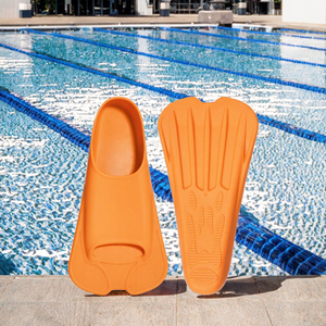 Gran oferta, <span class=keywords><strong>aletas</strong></span> de natación de hoja corta duraderas, Material TPR suave para adultos, diseño de bolsillo para pies de niños para <span class=keywords><strong>aletas</strong></span> de entrenamiento de buceo - Product Image 2