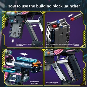 ชุดตัวต่อประกอบรูปปืนพลาสติกสำหรับเด็กผู้ชาย รุ่นปี 2026 ธีมสัตว์และธรรมชาติใหม่ ของเล่นเสริมพัฒนาการ - Product Image 4