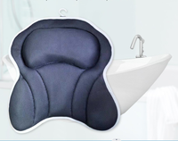 Coussin de bain pour baignoire, soutien-tête et nuque, en tissu maille 3D doux