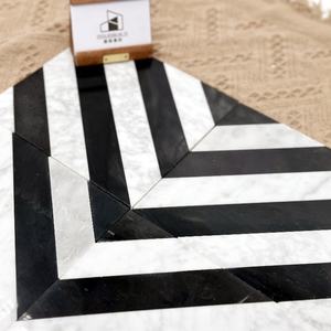 Piccolo 4 pz per il modello completo Nero Marquina e Thassos mosaico bianco per il Flor bianco e Nero mattonelle di marmo per soggiorno - Product Image 2