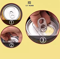 Bouteilles en plastique transparentes haut de gamme faciles à nettoyer, jetables, pour boissons, thé au lait, jus, avec anneau de traction, gobelets scellés en PET