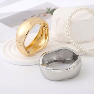 Women's <b>Gold</b> Smooth Surface Christian Heart Diamond Vintage Tungsten <b>Bangles</b>-Non-Fading Trendy Engagement Style - Product Image 3
