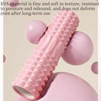 Rouleau de massage en mousse pour yoga, outil de relaxation musculaire, bâton de massage à dents de loup, rouleau de yoga creux en PVC