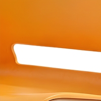 Chaise de conférence orange en plastique pour salle de classe, auditorium, avec structure métallique pour salle de réunion