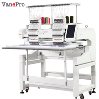 VanePro Nouvelle Machine à Broder Informatisée à 2 Têtes, 12 Aiguilles, 1200 tr/min, de Haute Qualité, pour Usage Domestique, avec Moteur