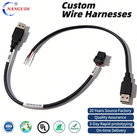 Kabel Adaptor Elektronik USB-A Male ke Konektor JAE, Berlapis Timah, Isolasi PVC, 1m, 220V