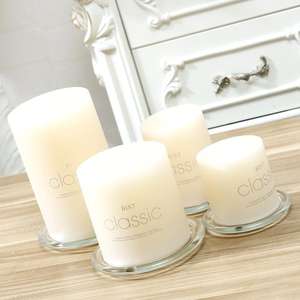 Vela cilíndrica blanca sin humo de la marca LANJO, vela perfumada de cera para decoración de bodas - Product Image 3