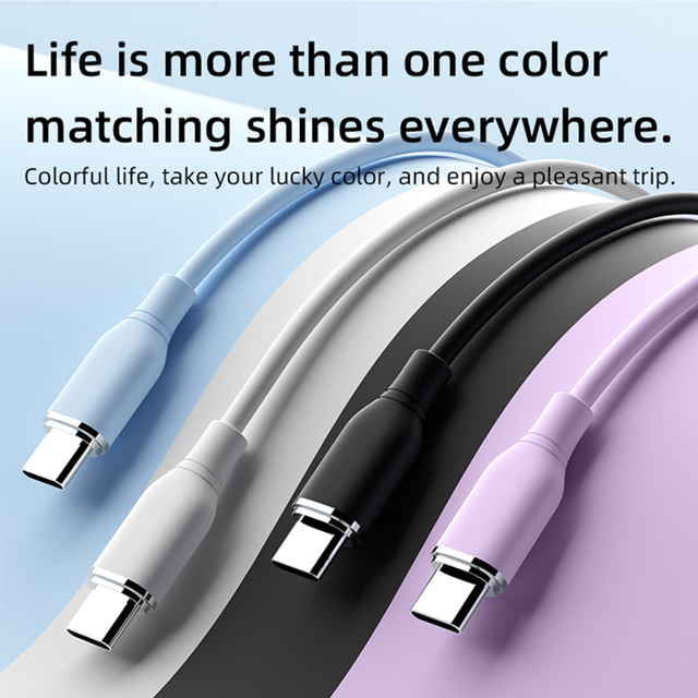 3A Type-C Fast Charging Data Cable with Pure Copper Conductor and Silicone Material for Mobile Phones