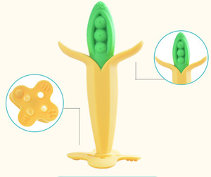 <span class=keywords><strong>Amazon</strong></span> de tren cerebro europea y banana patrón de alimentos grado sillicione mordedor para bebé para la alimentación - Product Image 3