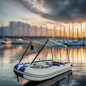 Bote de remos inflable de PVC portátil de 3,6 m para entretenimiento al aire libre, bote inflable plegable para peces - Product Image 1