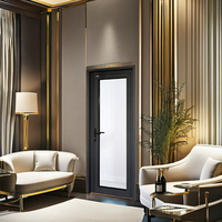Máquina de puertas y ventanas de aluminio impermeable de diseño moderno para hoteles y baños Arcos de superficie terminada Ventanas y puertas de metal