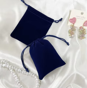 Luxury Velvet <b>Drawstring</b> Jewelry <b>Pouches</b> With Custom Logo For Retail Small Business - Product Image 3