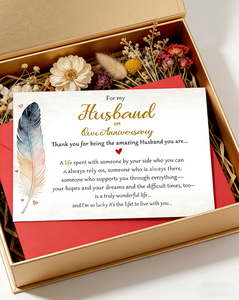 Carte d'anniversaire premium en aquarelle avec plume pour mari, cadeau d'anniversaire de mariage et carte de vœux d'<span class=keywords><strong>amour</strong></span> pour lui - Product Image 3