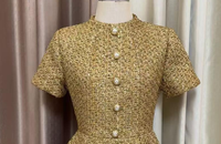 Robe Courte Formelle Unie à Col Rond et Manches Courtes, Taille Empire, Élégante à la Française, Collection Printemps-Été 2027 pour Femme