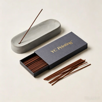Boîtes à encens personnalisées imprimées à la main, en carton rigide de luxe, avec tiroir coulissant, emballages pour boîtes d'allumettes
