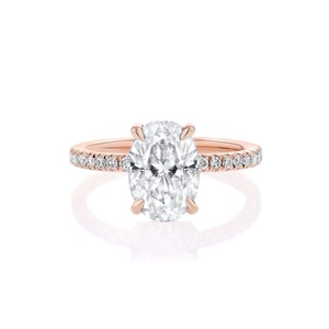 แหวนเพชรทรงรี 1 กะรัต HUAZHONG-GEM แหวนหมั้นเพชรทองคำแท้ 14k 18k ประดับเพชรทรงรัศมี IGI แหวนแต่งงานเจ้าสาว เครื่องประดับชั้นดี - Product Image 4