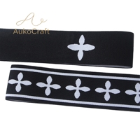 Ruban élastique plat en polyester jacquard de 2,5 cm, 4 cm, 5 cm de large pour sous-vêtements et ceintures de robe