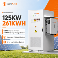 Système de Stockage d'Énergie Commercial et Industriel Tout-en-Un 125kW 261kWh BESS LiFePO4 avec Armoire Extérieure et Système de Refroidissement Liquide