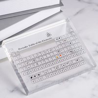 Periodensystem mit echten Elementen im Inneren, Acryl-Periodensystem-Display mit Elementen, Lehrmittel, Geschenk für Schüler und Lehrer, Bastelartikel