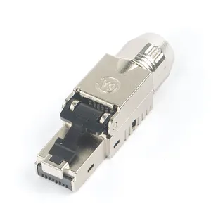 シールドFTPSTPプラグCat6AツールフリーインラインカプラーCat6a Cat7Rj45コネクタツールレスモジュラープラグRJ45