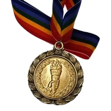 Medali maraton lari olahraga Logo 3D logam kustom untuk suvenir emas dan emas antik paduan seng logam pin kustom medali