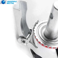 Hanpiao 3 "4" 5 "6" 8 "roulette pivotante de frein roue de verrouillage industrielle pour chariot roulettes PU
