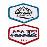 Écusson tissé personnalisé, badge brodé, fil polyester pour vêtements, uniforme, logo scolaire