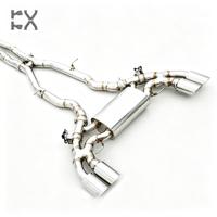 Tuyaux d'échappement Catback avec valve d'usine pour BMW X3M/X4M F97/F98 3.0T en acier inoxydable SUS304 poli miroir