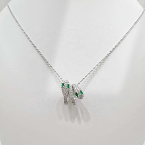 custom plata 925 silver animal snake <b>cute</b> charm necklace fashion jewelry <b>bear</b> girls butterfly zircon summer pendant necklaces - Product Image 1