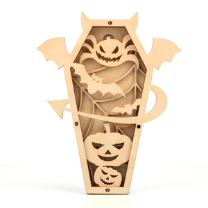 Rompecabezas de Madera 3D Personalizados, Decoraciones de Halloween, Piezas de Arte de Bricolaje para Adultos y Niños, Regalos Creativos de 101 a 500 Piezas - Product Image 3