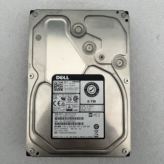 03PRF0 6TB SAS 7.2K 12G 3.5 Inch, Server Hard Drive