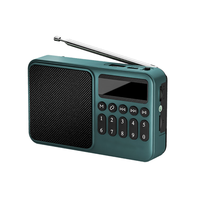 Radio Saku FM Pengisian Daya USB-C Penerimaan Luar Biasa Speaker Jernih dan Jack Headphone Layar LCD Radio FM untuk Berjalan/Berlari/Gym