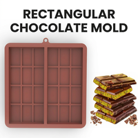 Für Neuprodukte: Extra große rechteckige 24-Zellen-Silikon-Schokoladenform, DIY-Kuchenbackwerkzeug, ofenfest