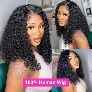 วิกผมบราซิลแบบลอนสั้นทรงบ็อบ 13x4 HD Lace Frontal ผมแท้ลอนลึกแบบโปร่งใส วิกผมปิดหน้าผาก 180% สำหรับผู้หญิง - Product Image 4