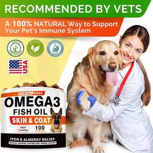 Huile <span class=keywords><strong>de</strong></span> poisson oméga 3 en comprimés à mâcher pour chiens/chats, EPA DHA, favorise la santé <span class=keywords><strong>de</strong></span> la peau et du pelage, soulagement <span class=keywords><strong>de</strong></span> la peau sèche, toutes races, absorption rapide, halal - Product Image 2