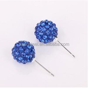 Pendientes de Moda, Joyería de Belleza, Pendientes Shambhala de Colores Mixtos para Damas y Mujeres, Pendientes de Bola de 6mm*6mm con Brillantes - Product Image 3