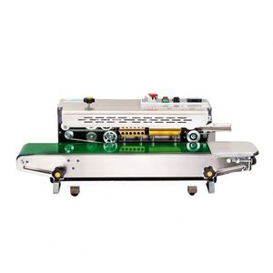 Máquina Selladora de Bolsas de Plástico Horizontal Eléctrica Semiautomática para Bebidas con Sellador de Banda Continua - Product Image 1