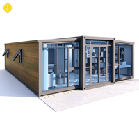 Rumah Kontainer Ekspansiabel Rumah Modular Prefabrikasi 15ft 20ft 30ft 40ft Unit Hunian Persegi Panjang untuk Villa Asrama Garasi