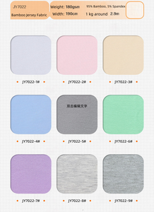 Venta al por mayor personalizado 180gsm 95% bambú 5% <span class=keywords><strong>Spandex</strong></span> Jersey Kint <span class=keywords><strong>tela</strong></span> de fibra de bambú solo bambú <span class=keywords><strong>Spandex</strong></span> Jersey <span class=keywords><strong>tela</strong></span> elástica - Product Image 4