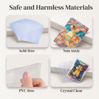 Protège-cartes intérieurs Premium, ajustement parfait pour les cartes TCG de taille standard, haute transparence, pour collectionneurs et soumissions de gradation