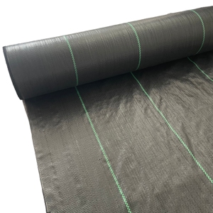 紫外线稳定100% 聚丙烯机织织物透水性地垫，切割服务农业黑色景观 - Product Image 1