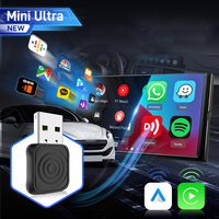 Mini boîtier CarPlay sans fil 2 en 1, adaptateur Android Auto filaire vers sans fil, plug and play, récepteur de navigation automobile pour la plupart des voitures