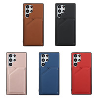 Nouvelle tendance avec fente pour cartes support de portefeuille en cuir PU étui arrière pour Redmi Note 11/12 Pro pour Redmi K40 pour Xiaomi 10/11