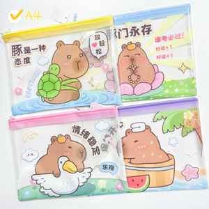 Bolsa de Archivo con Cremallera DHF1276 con Licencia Oficial de Chiikawa Capybara Mofusand, Linda y Animada, para Estudiantes, Tamaños A4, A5, B6, Mini Bolsa de Almacenamiento de Papelería con Diseño de Gato - Product Image 5