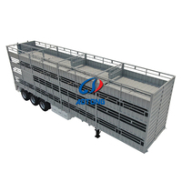 Semi-remorque robuste pour clôtures, 60 tonnes, transport de bétail, structure robuste, prête à être expédiée, qualité export personnalisable